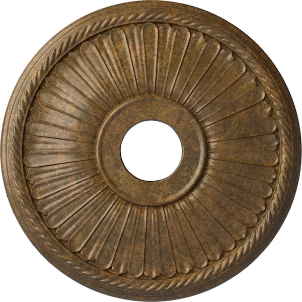 Ekena Millwork Berkshire Ceiling Medallion (Canopies up to 6 3/8"), 20 1/8"OD x 3 7/8"ID x 1 7/8"P, Rubbed Bronze CM20BE1RZS - main